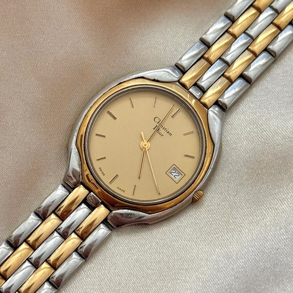 AUTHENTIC VINTAGE DIOR TWO-TONED WATCH - Picture 3 of 5
